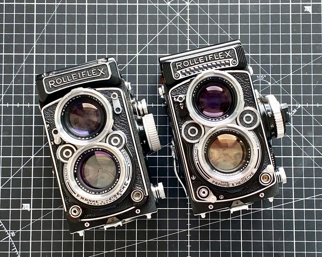 Rolleiflex 2.8C and 2.8F small details - Alex Varas Cameras